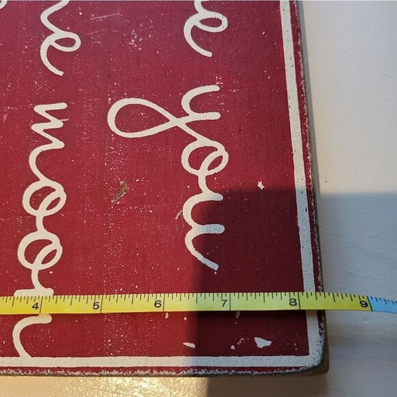 Handmade 🌸 Wooden Sign ❤️ LOVE YOU TO THE MOON AND BACK. - Picture 5 of 8